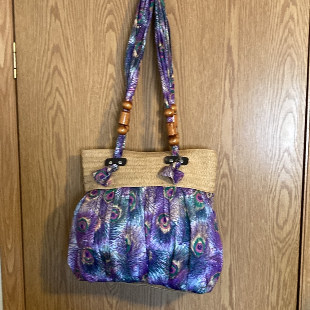 Peacock Feather Print Women's Bag